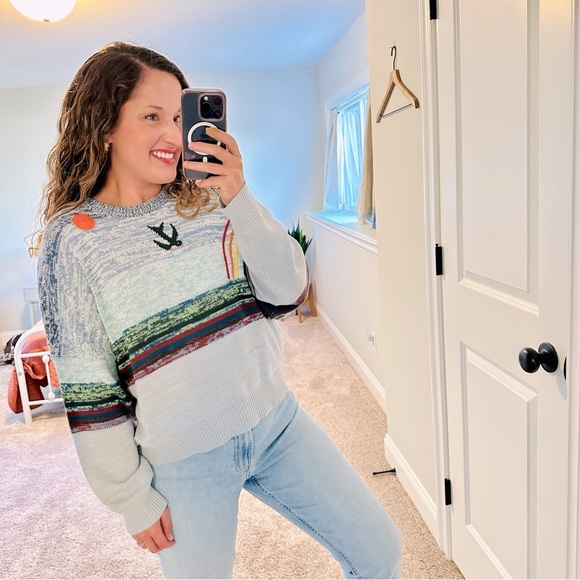 THE GREAT. Sweaters - THE GREAT. Bird Ombré RARE Blue Sweater Medium
